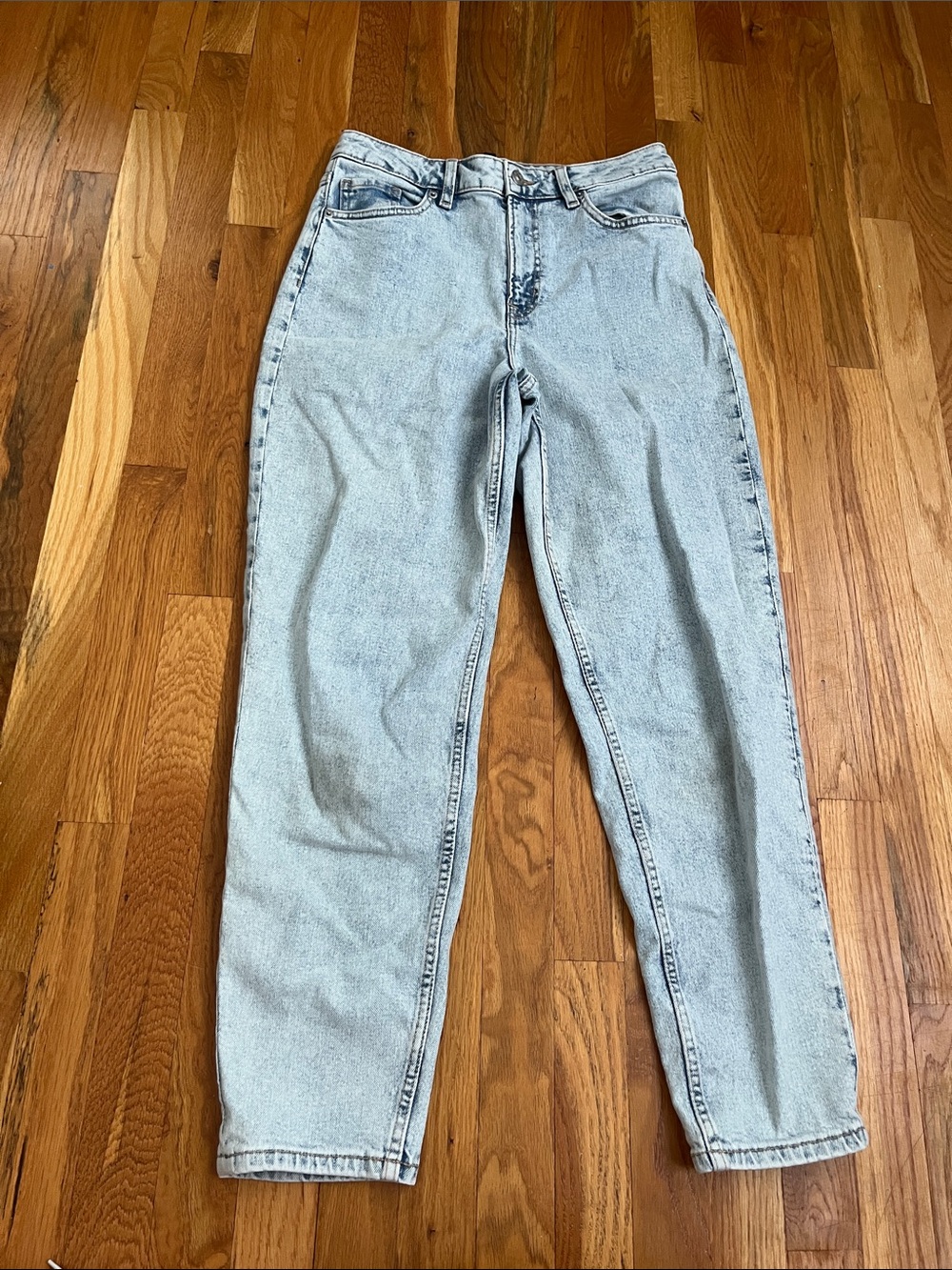 H&M High-Rise Light Blue Straight Jeans